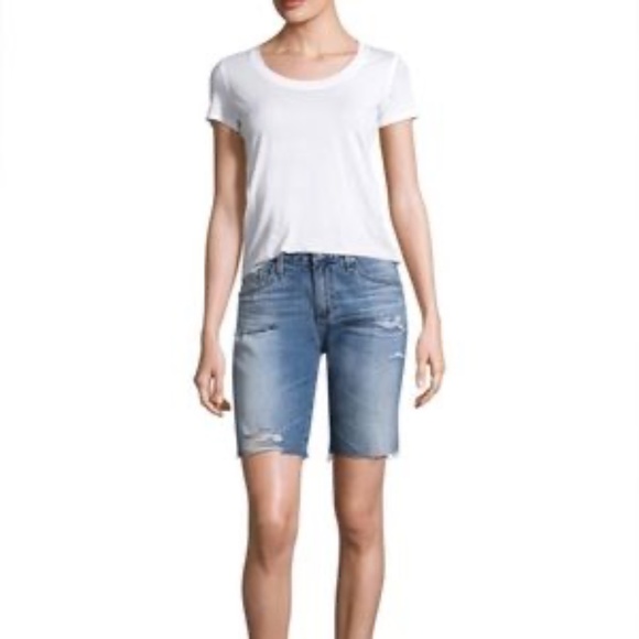 AG. THE NIKK SHORT RELAXED SKINNY DENIM SHORTS SZ 28 - Picture 1 of 13